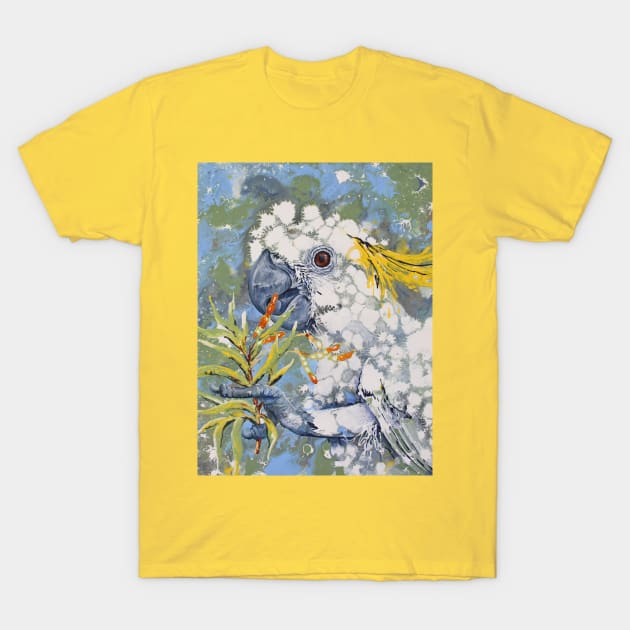 "Sulphur Secateur" Sulphur-Crested Cockatoo T-Shirt by KADuffy